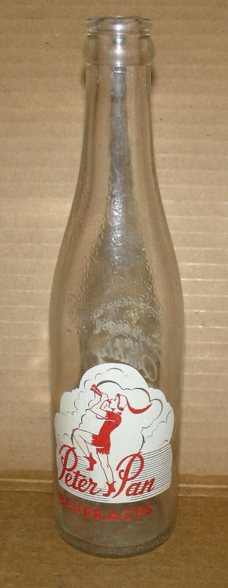 Vintage Acl Peter Pan Soda Bottle Santa Barbara California