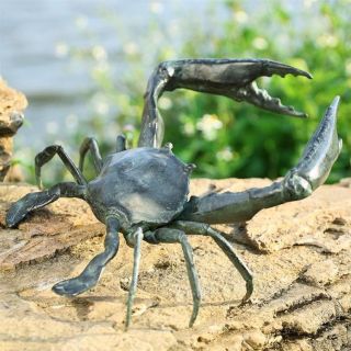 Awesome Huge Crab Garden Sculpture Metal Statue Coastal Nautical Beach Decor