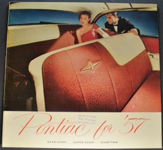 1957 Pontiac Prestige Brochure Star Chief Chieftain Wagon Orig