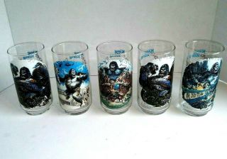 Set Of 5 1976 Coca Cola King Kong Movie Drink Glasses Limited Edition