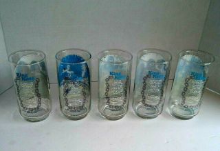 Set of 5 1976 Coca Cola King Kong Movie Drink Glasses Limited Edition 5