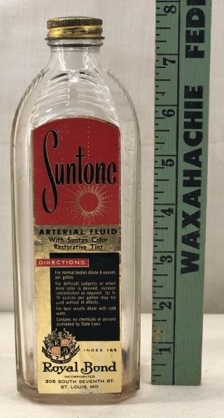 Suntone Arterial Embalming Fluid Suntan Color Restorative Tint Royal Bond Bottle