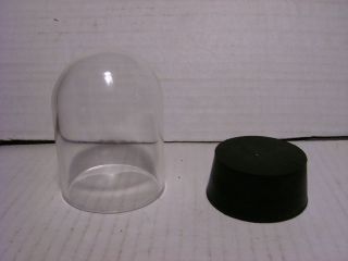 2 - 5/16 " O.  D.  X 3 - 1/8 " Tall Glass Dome With Rubber Tapered Stopper For Wet Opals D