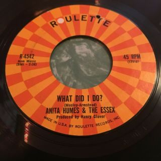Anita Humes & The Essex " What Did I Do?  Curfew Lover " Roulette Soul Ex / Hear