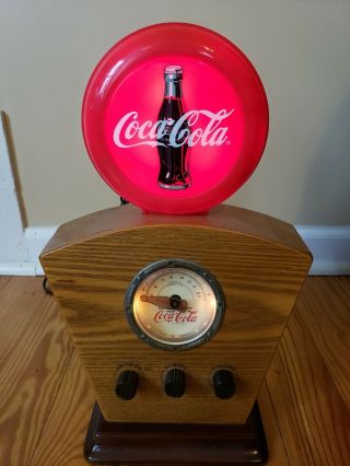 Coca - Cola 1934 Bottle Cap Vintage Style Am/fm Radio Lighted Globe & Dial