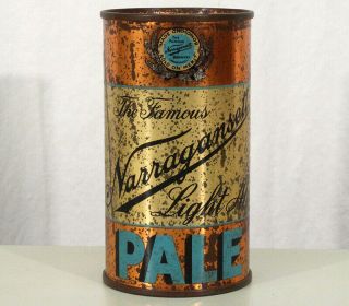 Narragansett Pale Light Ale Irtp Flat Top Beer Can Cranston Rhode Island Ri Blue