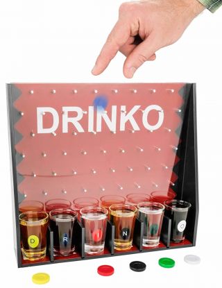 Drinko Shot Glass Drinking Game Plinko With A Twist Drunk Party Price Is Right