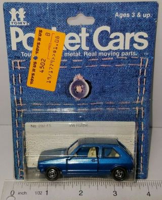 Vintage 1/56 Tomy Pocket Cars Volkswagen Rabbit No.  232 - F5