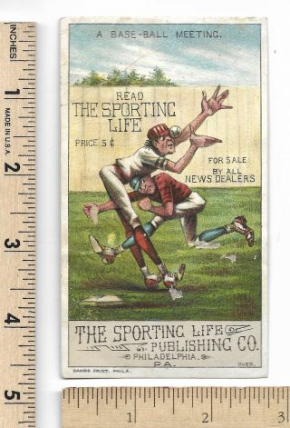 Base - Ball Meeting The Sporting Life Publishing Co.  Baseball Trade Card