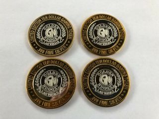Golden Nugget.  999 Fine Silver $10 DOLLAR Gaming Token LIMITED EDITION - GN4 3