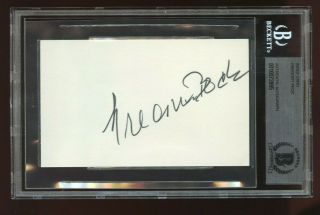 Gregory Peck Signed 3 " X 5 " Card Bas Authentic To Kill A Mockingbird
