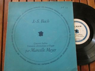 Rare Ed1 Marcelle Meyer J.  S.  Bach Les Discophiles Francais Df 13 France