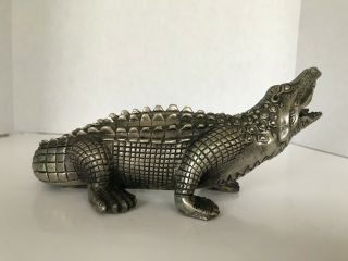 Collectible Crocodile Alligator Metal Statue 3