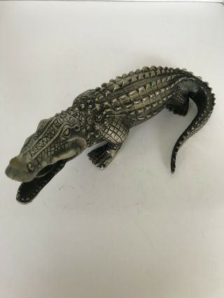 Collectible Crocodile Alligator Metal Statue 8