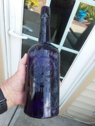 Deep Purple Bonnie Bros Louisville,  Kentucky Whiskey Bottle