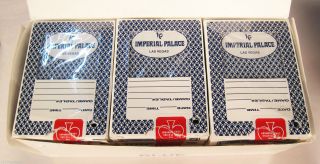 12 Decks Imperial Palace Hotel Casino All Blue Playing Cards Las Vegas Poker Use