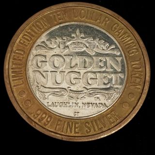1994 CT Golden Nugget Casino.  999 Silver Strike $10 Waterfall Token ^GNC9417 2