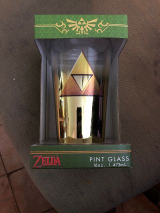 Legend Of Zelda 16oz Pint Glass Tall Link Tumbler.