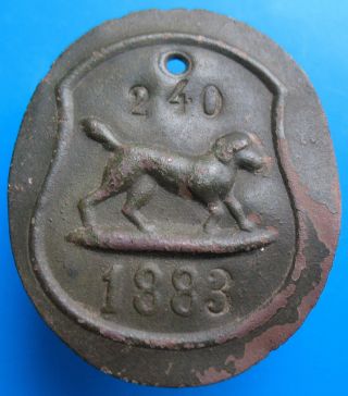 Poland - Old 1883 Dog License Tag - More On Ebay.  Pl