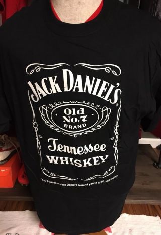 Jack Daniels Tennesse Whiskey Old No.  7 Brand Black Xl T - Shirt -