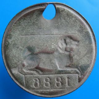 Poland - old 1886 dog tax tag - more on ebay.  pl 2