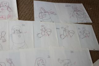 Herge ' s The Adventures of Tintin Animated Model sheets Storyboard Sketch Art 876 6