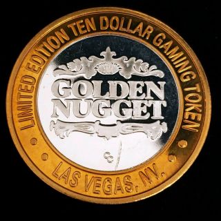 1994 CC Golden Nugget Casino.  999 Silver Strike $10 Gambling Hall Token,  GNC9417 2