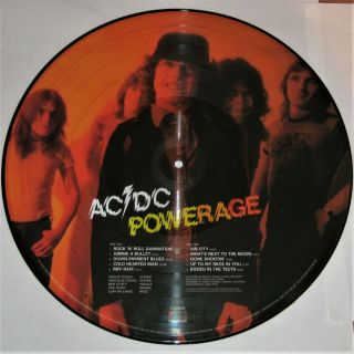 AC/DC Powerage Picture Disc UK LP Atlantic Vinyl Rock n Roll Damnation Riff Raff 2