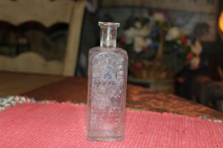 Antique Medicine Pharmaceutical Glass Bottle - Elizabeth Nj - A Rodemann Druggist