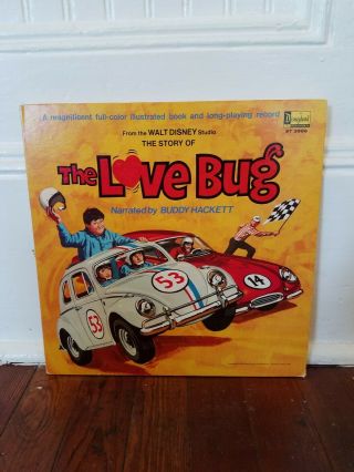 The Love Bug Walt Disney Buddy Hackett 1969 33 Rpm 12 " Vinyl Lp Plus Extra Lp