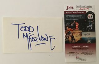 Todd Mcfarlane Signed Autographed 3x5 Card Jsa Certified Spawn Spider - Man