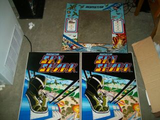 Sky Shark Arcade Monitor Bezel,  Sideart X 2 Kit Jamma Taito Romstar