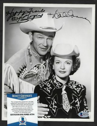 Roy Rogers And Dale Evans Signed Western Photo Beckett