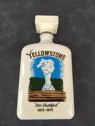 Yellowstone Kentucky Bourbon Whiskey Bottle Empty Old Faithful American Decanter