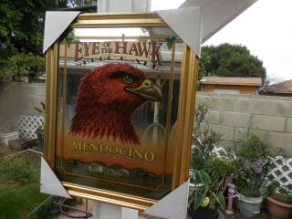 Eye Of The Hawk Select Ale Mendocino Brewing Company Mirror Beer Sign,  23 "