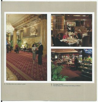 Bellevue Stratford Westin Hotel PHILADELPHIA - vintage travel brochure 2