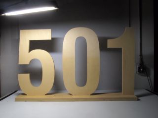 501 Wooden Levi ' s Jeans Store Display Sign 2
