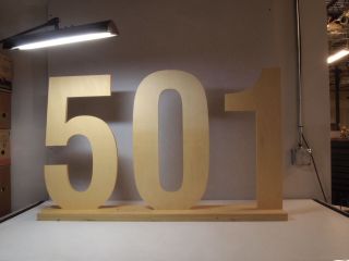 501 Wooden Levi ' s Jeans Store Display Sign 7