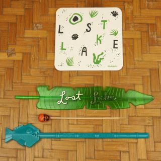 Tiki Bar Swizzle Stir Stick Lost Lake Chicago Leaf Piranha Coaster Skull Sticks