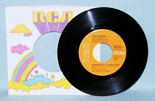 John Denver Sunshine On My Shoulders 45 Rpm Rca 0213 Nm/unplayed 1973