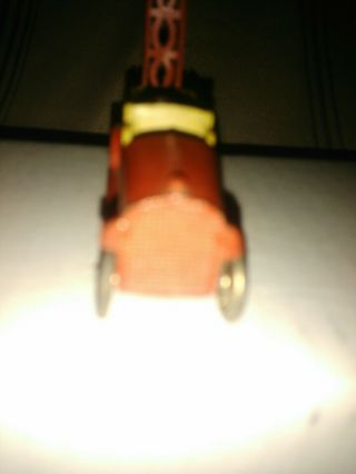 ANTIQUE TOOTSIETOY FIRE WATERTOWER TRUCK IN RED & YELLOW w/ Metal Wheels 7