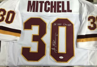 Brian Mitchell Redskins Inscription Signed Autograph Jersey Jsa Auto Sb Champs