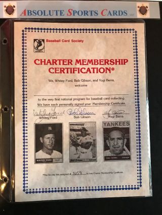 1987 Baseball Card Society Autograph 8x11 Photo Whitey Ford Yogi Berra | Signed