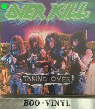 Overkill Taking Over Vinyl Lp 1987 Thrash Metal Ex Con Rare