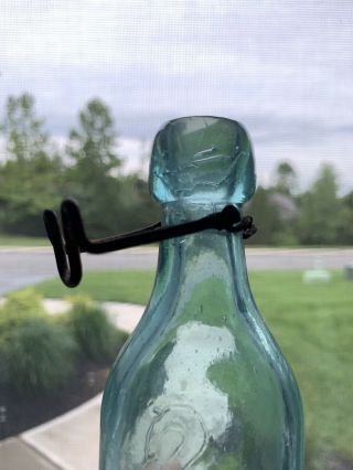 Rare Mistake Error Antique Seitz Bros Easton PA Pennsylvania Embossed Bottle 6