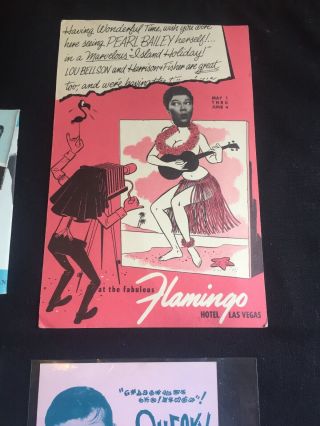 Vintage Las Vegas Postcards Sands Riviera Flamingo Liberace Danny Thomas Auto 4