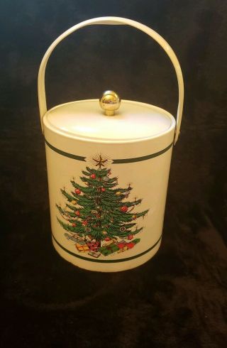 Vintage Cuthbertson Christmas Tree Ice Bucket With Handle