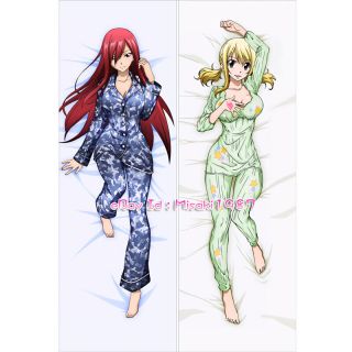 Fairy Tail Dakimakura Erza Scarlet Lucy Anime Hugging Body Pillow Case Cover