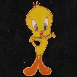 Pin Tweety Bird Warner Bros Looney Tunes Gold Enamel Gift Wb Store Tie Tack 4761
