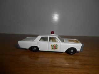 Vintage Matchbox Lesney Police Car Ford Galaxie 55 w/ Orig Box 2